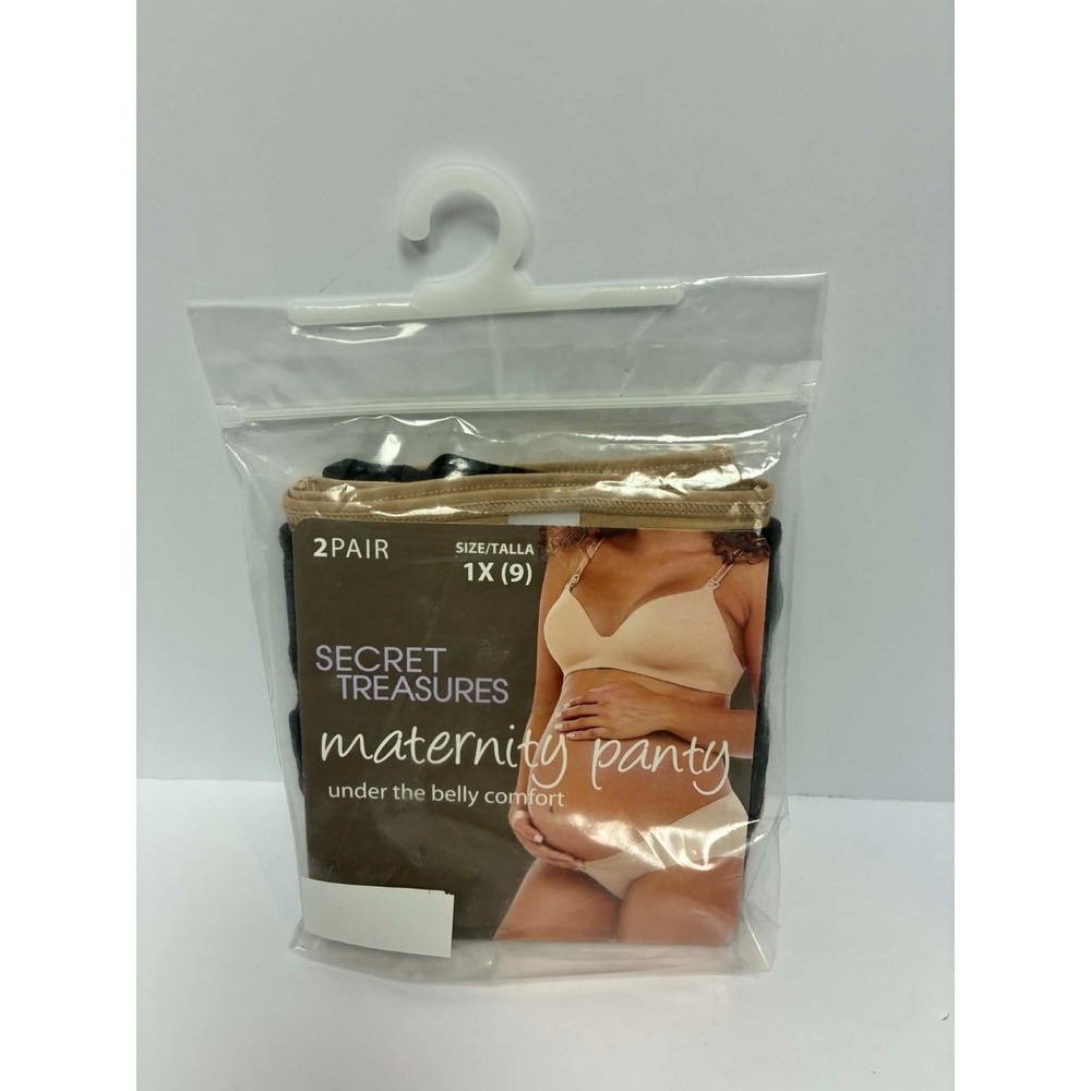 Secret Treasures Maternity Panty 2 Pair Size 1X Under Belly Comfort Soft Stretch
